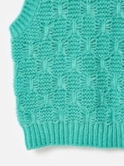 Oliver Bonas Green Chunky Knitted Vest - Image 5 of 5
