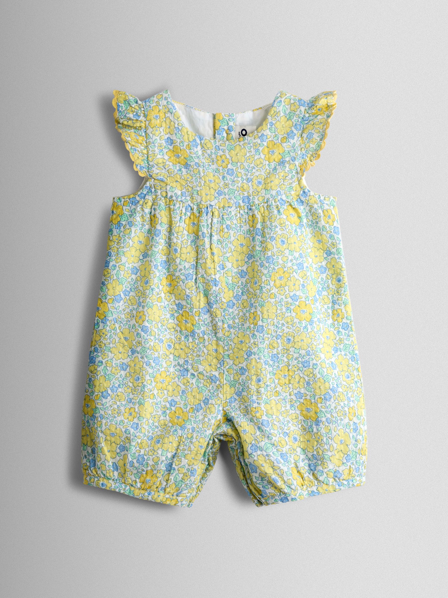 Jojo Maman Bébé Yellow Floral Printed Romper