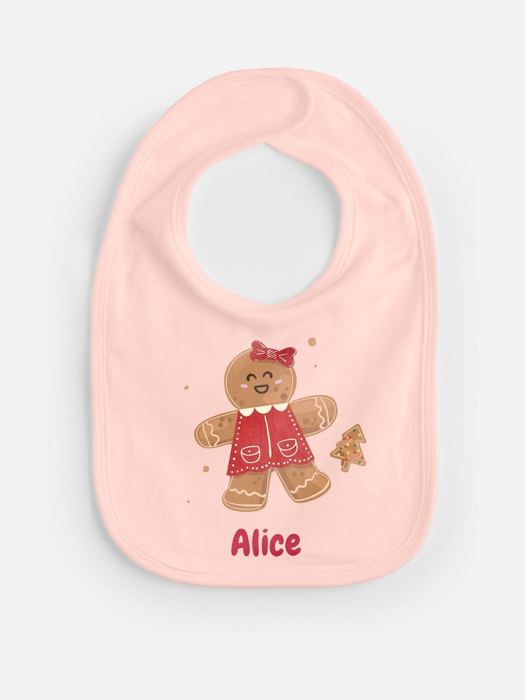 Personalised Christmas Bib by Stitchstyle. - Image 1 of 4 Personalised Christmas Bib by Stitchstyle. - Image 1 of 4
