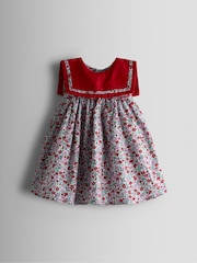 JoJo Maman Bébé Ditsy Floral Sailor Baby Dress - Imaginea 2 din 6