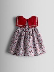 JoJo Maman Bébé Ditsy Floral Sailor Baby Dress - Imaginea 3 din 6