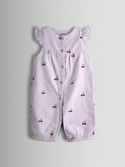 JoJo Maman Bébé Button Front Embroidered Romper - Image 1 of 3