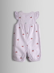 JoJo Maman Bébé Button Front Embroidered Romper - Image 2 of 3