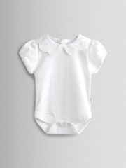 JoJo Maman Bébé White Broderie Collar Body - Image 1 of 3