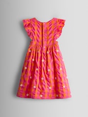 Rochie brodată cu volane pe umăr JoJo Maman Bébé - Imaginea 2 din 4