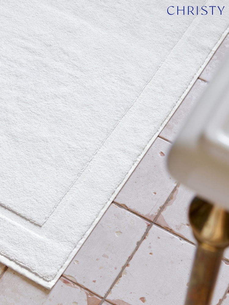 Christy White Renaissance 100% Cotton Bath Mat - Image 5 of 5 Christy White Renaissance 100% Cotton Bath Mat - Image 5 of 5