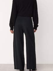 Whistles Black Petite Ponte Wide Leg Trousers - Image 2 of 5