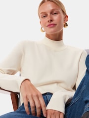 Whistles White Mira Funnel Neck Knit Jumper - Image 1 of 5