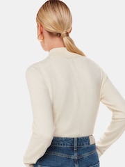 Whistles White Mira Funnel Neck Knit Jumper - Image 2 of 5