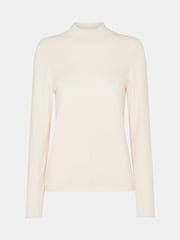 Whistles White Mira Funnel Neck Knit Jumper - Image 5 of 5