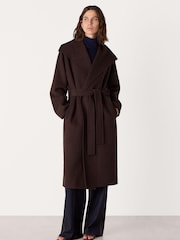 Whistles Brown Cosima Double Face Coat - Image 1 of 5