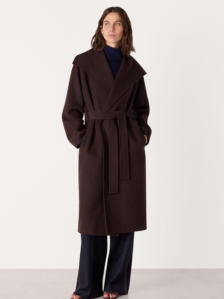 Whistles Brown Cosima Double Face Coat - Image 1 of 5