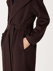 Whistles Brown Cosima Double Face Coat - Image 4 of 5
