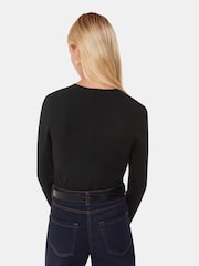 Whistles Black Mila V-Neck Knit Jumper - Image 2 of 5