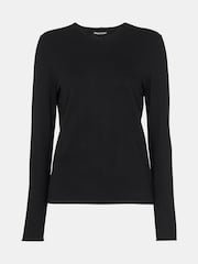 Whistles Black Mila V-Neck Knit Jumper - Image 5 of 5