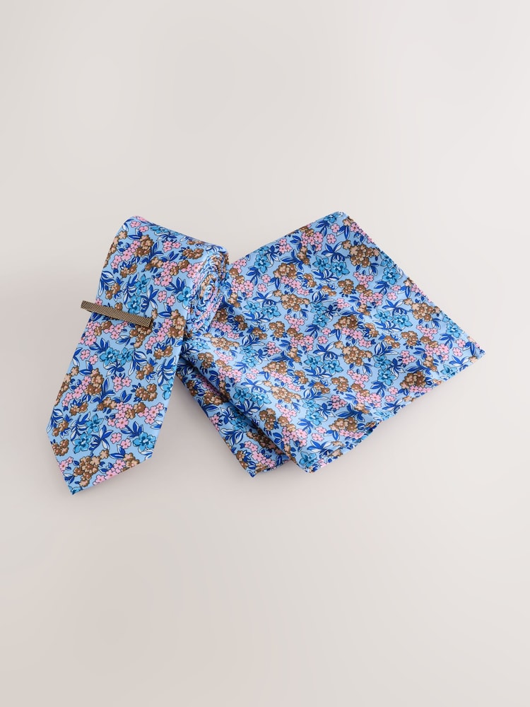 Svetlo modra - Komplet kravate in robčka za moško obleko - Slika 1 iz 3 Svetlo modra - Komplet kravate in robčka za moško obleko - Slika 1 iz 3