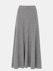 Whistles Grey Knitted Midi Skirt - Image 5 of 5