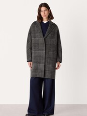 Whistles Grey Cassie Double Face Coat - Image 1 of 5