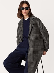 Whistles Grey Cassie Double Face Coat - Image 3 of 5
