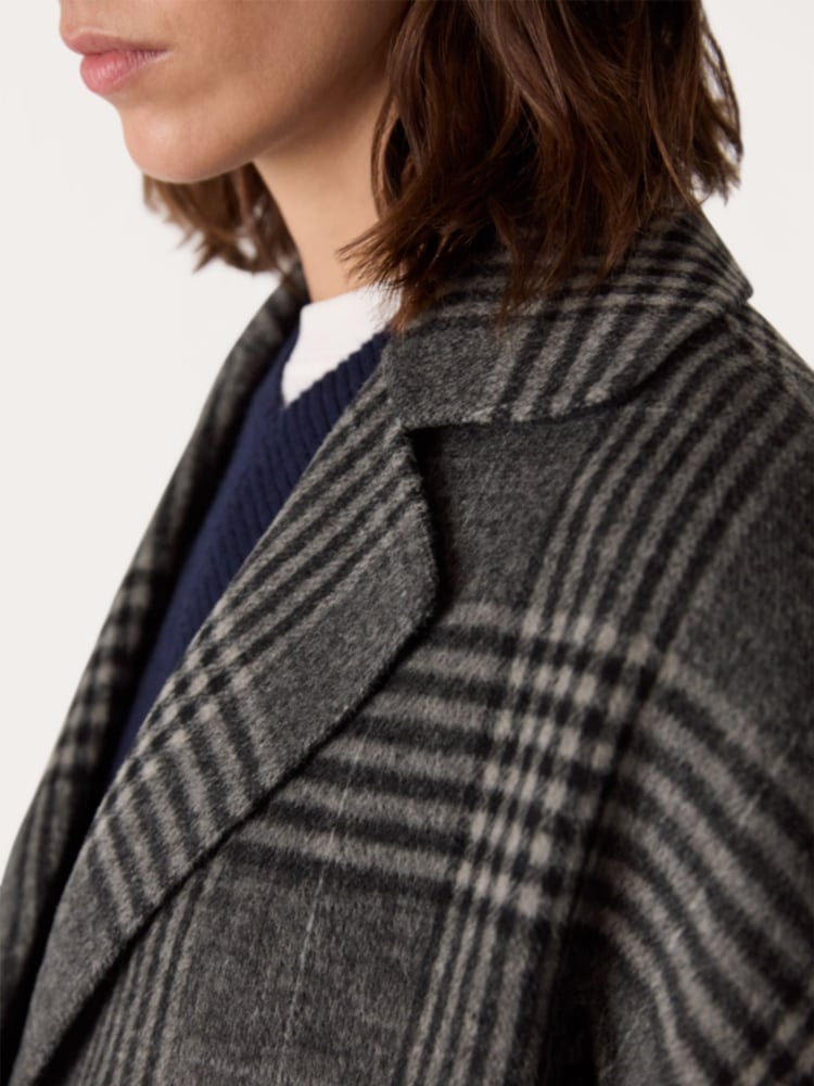 Buy Whistles Grey Cassie Double Face Coat from Next Oman