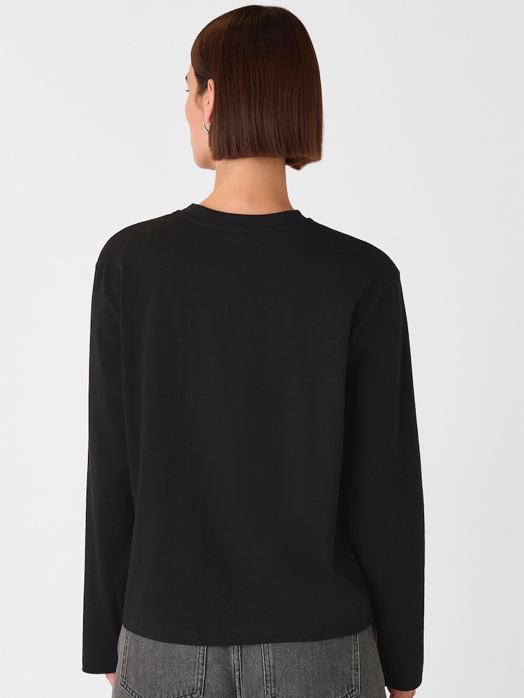 Whistles Relaxed Long Sleeve T-Shirt - Imagem 2 de 5