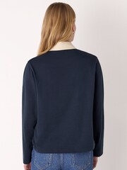 Whistles Blue Contrast Collar Polo Shirt - Image 2 of 5