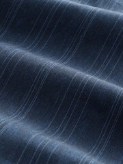 Navy Relaxed Fit Linen Blend Stripe Suit Trouser - Image 7 of 9