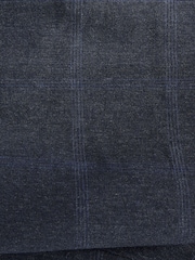 Navy Regular Fit N. Premium Windowpane Check Italian Cotton Blend Suit Trousers - Image 7 of 10