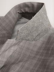 Brown Loose Fit Double Breasted Wool Blend Check Suit Jacket - Image 11 of 14