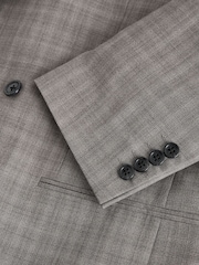 Brown Loose Fit Double Breasted Wool Blend Check Suit Jacket - Image 13 of 14