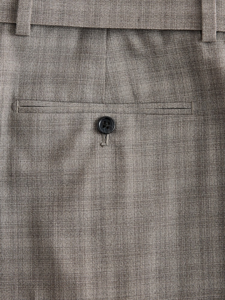 Brown Loose Fit Wool Blend Check Suit Trousers - Image 10 of 10