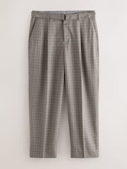 Brown Loose Fit Wool Blend Check Suit Trousers - Image 6 of 10