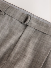 Brown Loose Fit Wool Blend Check Suit Trousers - Image 9 of 10