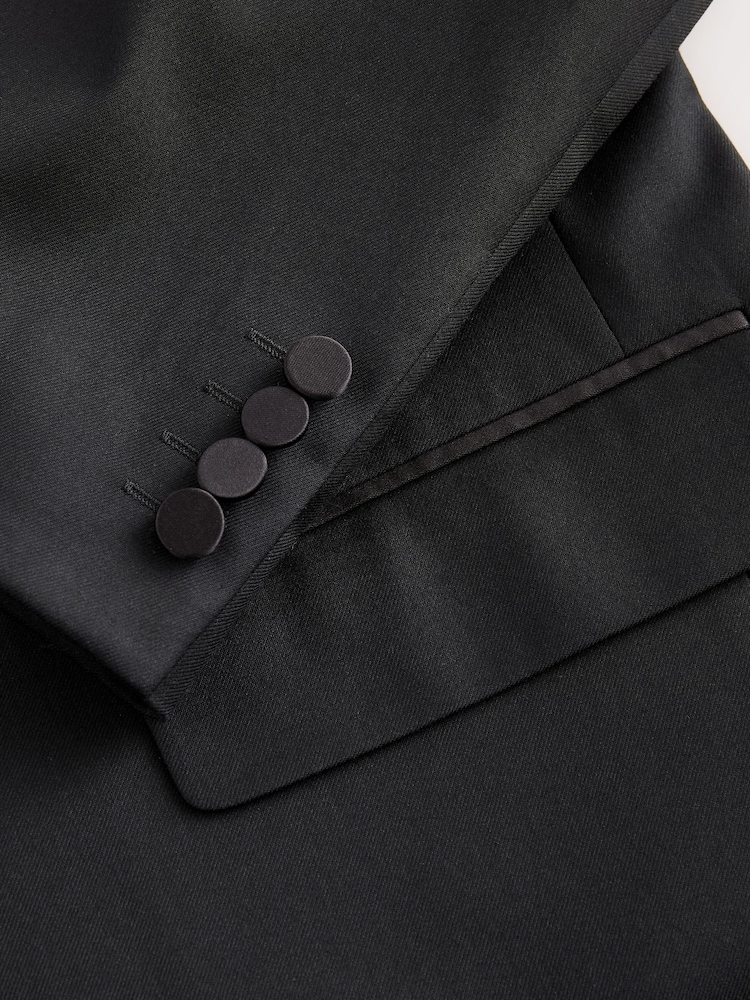 أسود - سترة بدلة توكسيدو بقصة فضفاضة - صورة 12 من 12