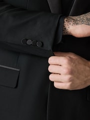 أسود - سترة بدلة توكسيدو بقصة فضفاضة - صورة 4 من 12