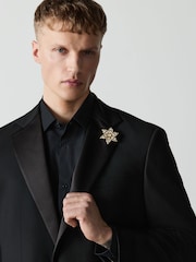 أسود - سترة بدلة توكسيدو بقصة فضفاضة - صورة 6 من 12