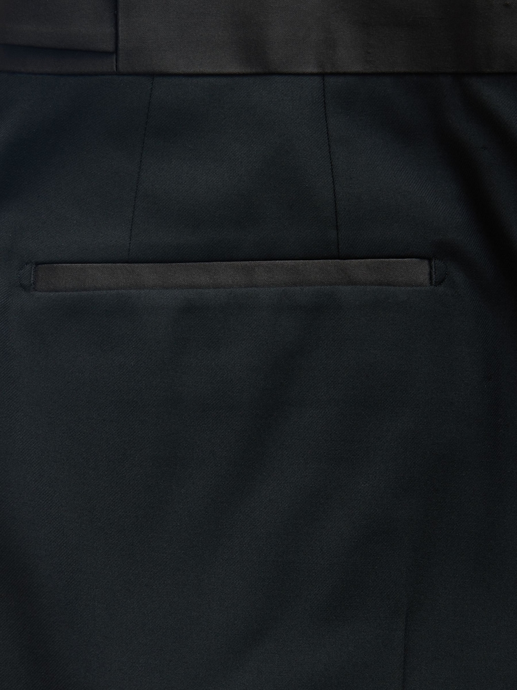 Black Loose Fit Tuxedo Suit Trousers - Image 11 of 11