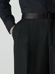 أسود - Loose Fit Tuxedo Suit Trousers - صورة 4 من 6