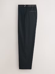 Black Loose Fit Tuxedo Suit Trousers - Image 8 of 11