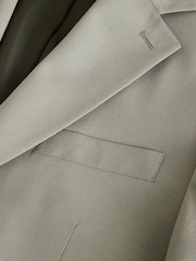 Sage Green Loose Fit Textured Suit Jacket - Image 12 of 14