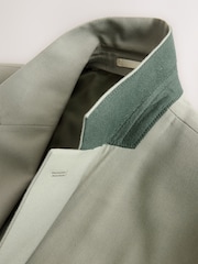 Sage Green Loose Fit Textured Suit Jacket - Image 13 of 14