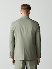 Sage Green Loose Fit Textured Suit Jacket - Image 7 of 14