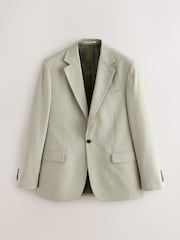 Sage Green Loose Fit Textured Suit Jacket - Image 9 of 14