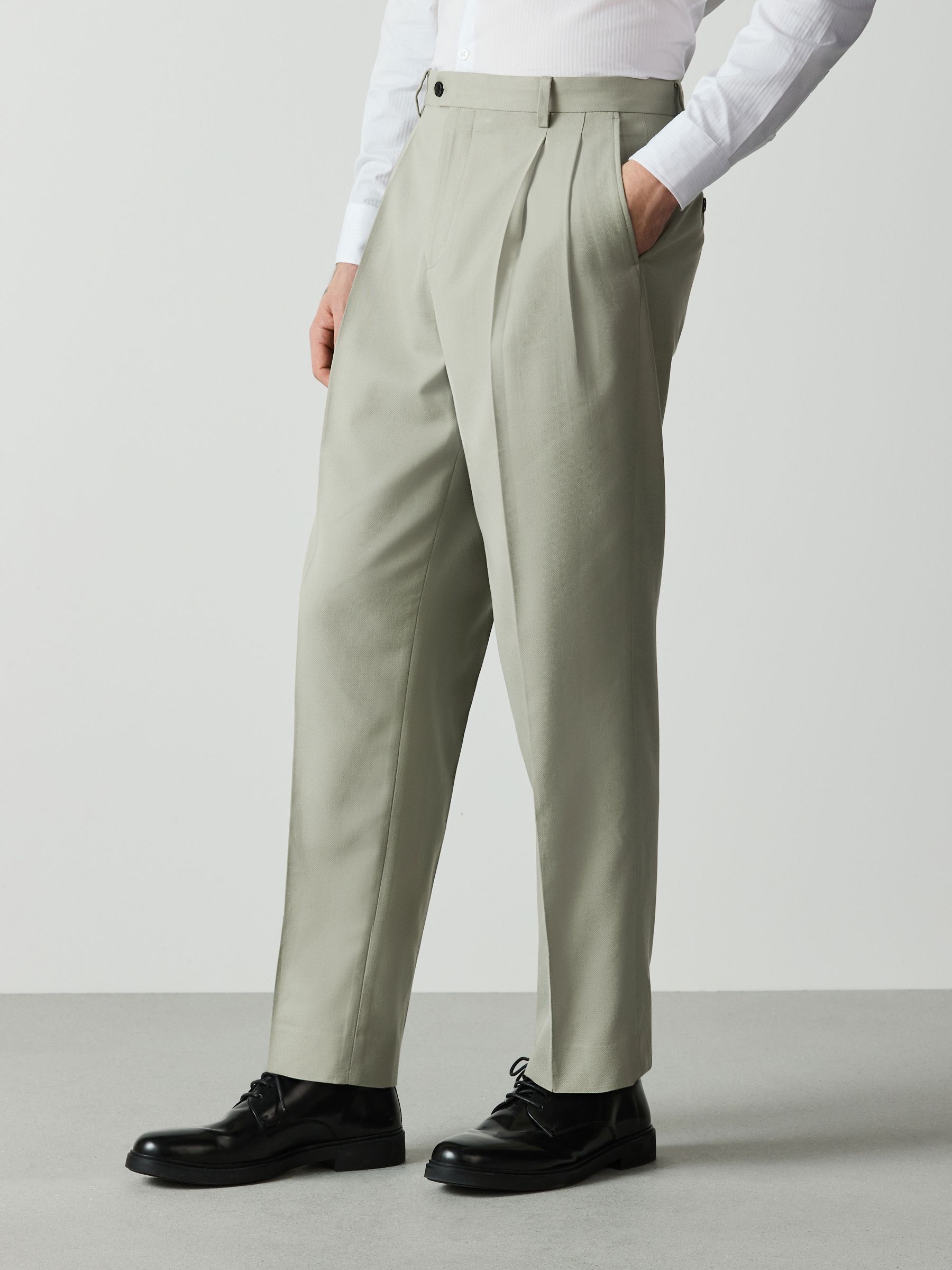 パンツ argue WOOL WIDE TUCK PANTS/OLIVE GRAY02 パンツ argue WOOL WIDE TUCK PANTS/OLIVE GRAY02 パンツ argue WOOL