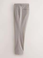Grey Tailored Fit Textured Suit Trousers - Image 2 of 5