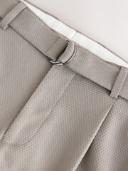 グレー - テーラードフィット テクスチャード スーツ パンツ - 画像 8 / 10