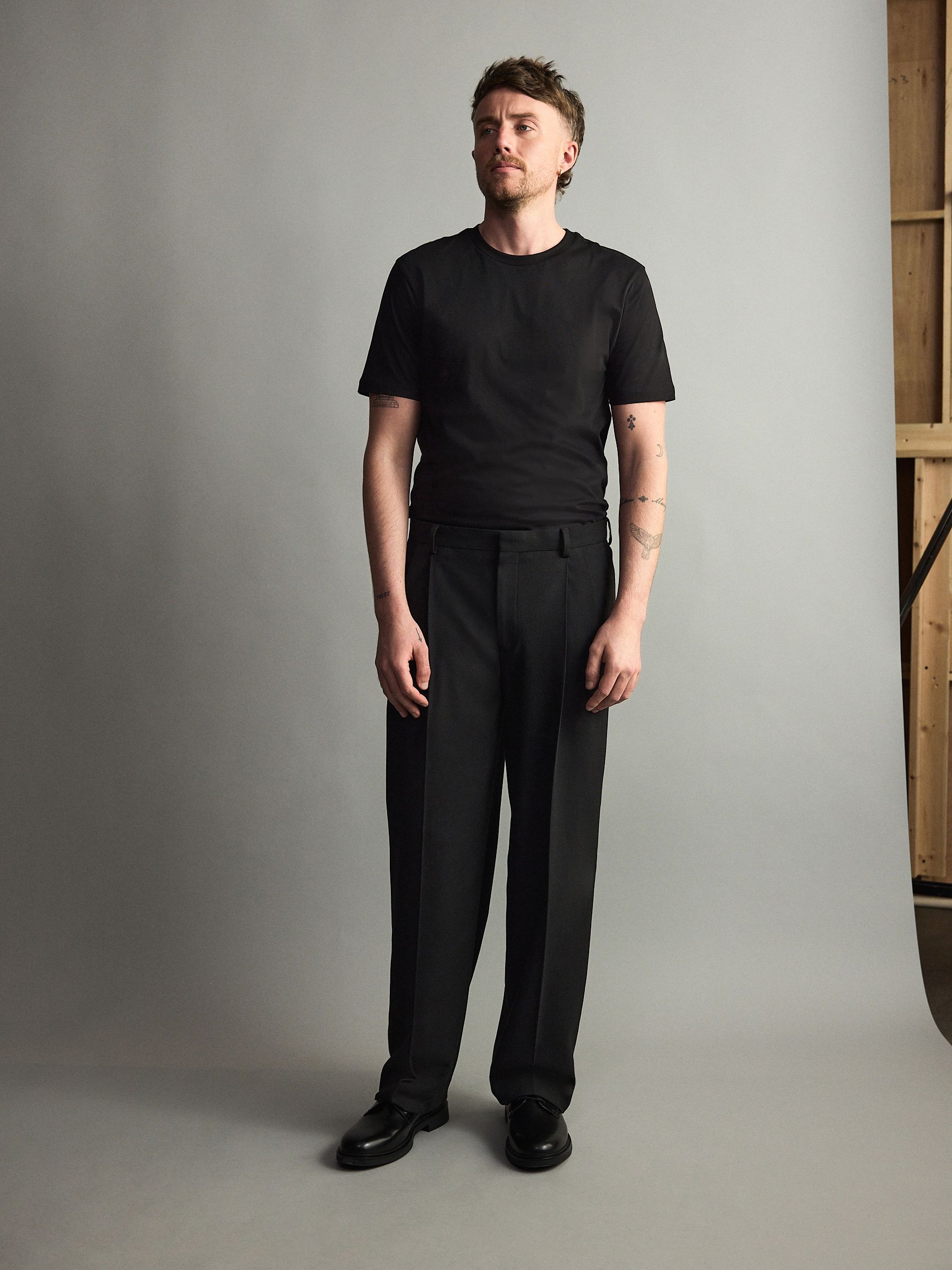 Buy Black Loose Fit Textured Suit Trousers from Next USA