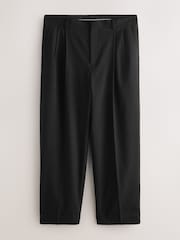 أسود - بنطلون بدلة فضفاض بنقشة مميزة - صورة 6 من 10