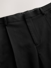 أسود - بنطلون بدلة فضفاض بنقشة مميزة - صورة 9 من 10