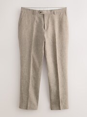 Neitrāls - Regular Fit Linen Stripe Suit Trousers - Attēls 6 no 10